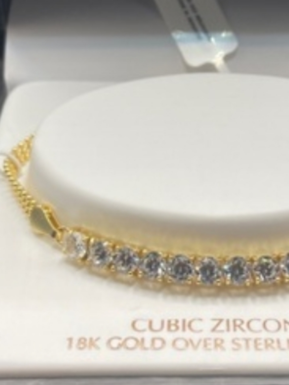 Giani Bernini 18k Gold Cubic Zirconia Station Bracelet - Picture 3 of 4